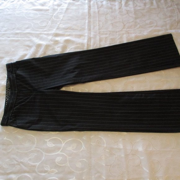 EXPRESS DESIGN STUDIO PINSTRIPE SLACKS (bl-wht) - Picture 8 of 15